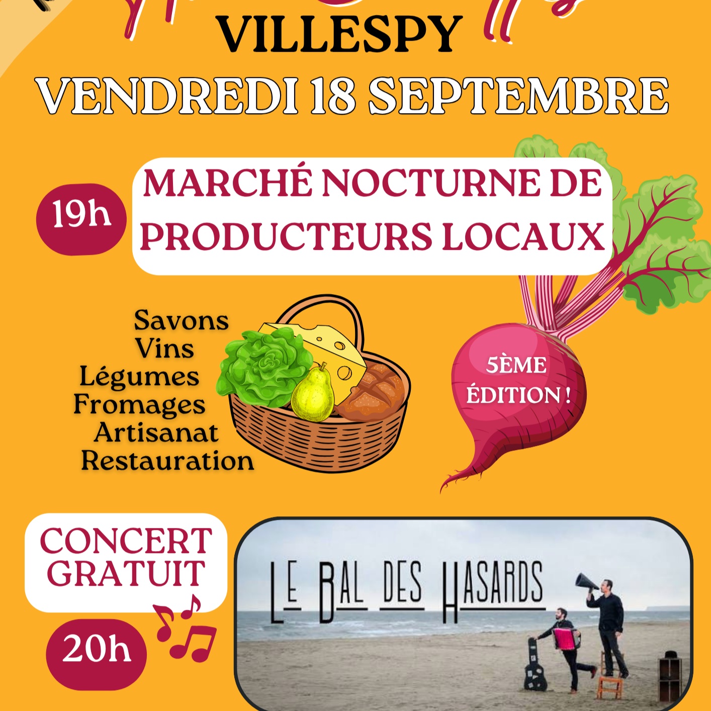 DEMAIN soir à Villespy venez nombreux!!!